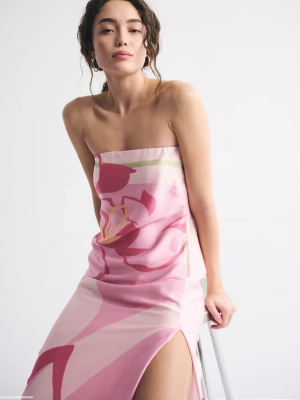 Abercrombie & Fitch Julia Strapless Slip Maxi Dress